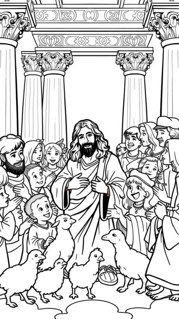 jesus temple coloring activity