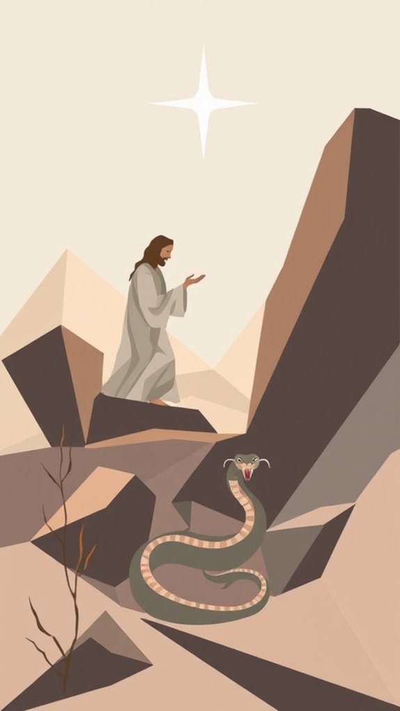 jesus temptation clipart design