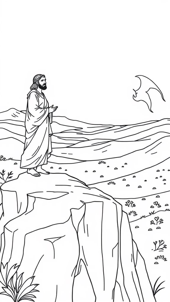 jesus temptation coloring page