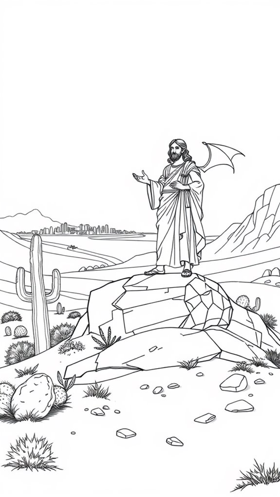jesus temptation coloring page