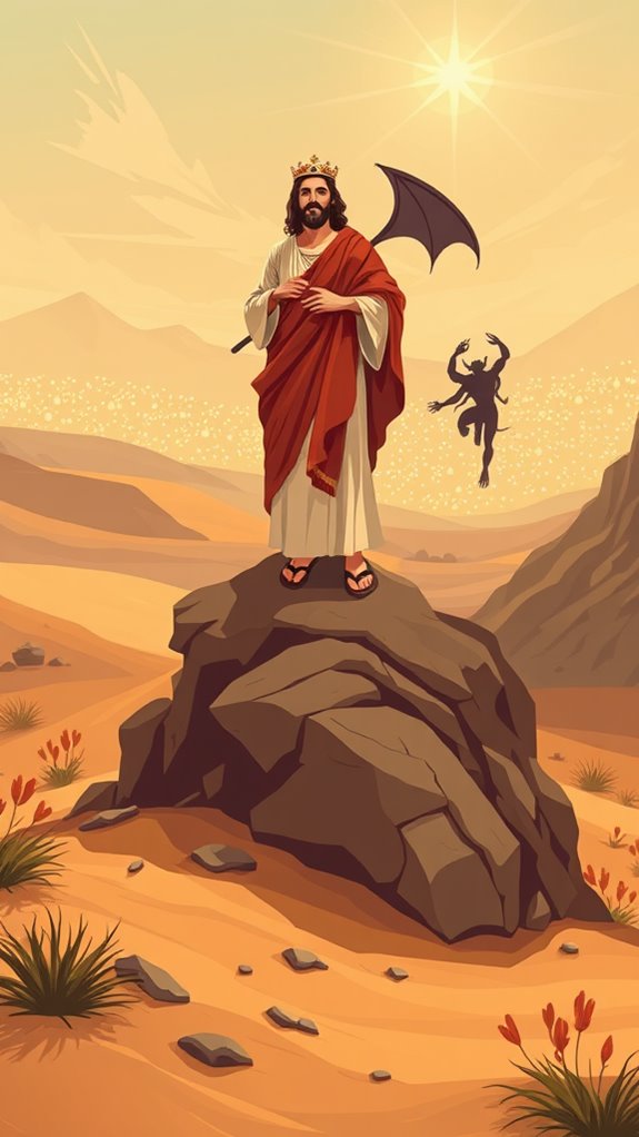 jesus temptation illustration clipart
