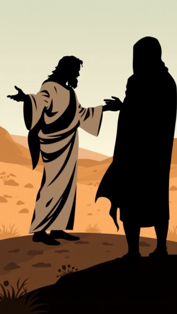 jesus temptation silhouette clipart