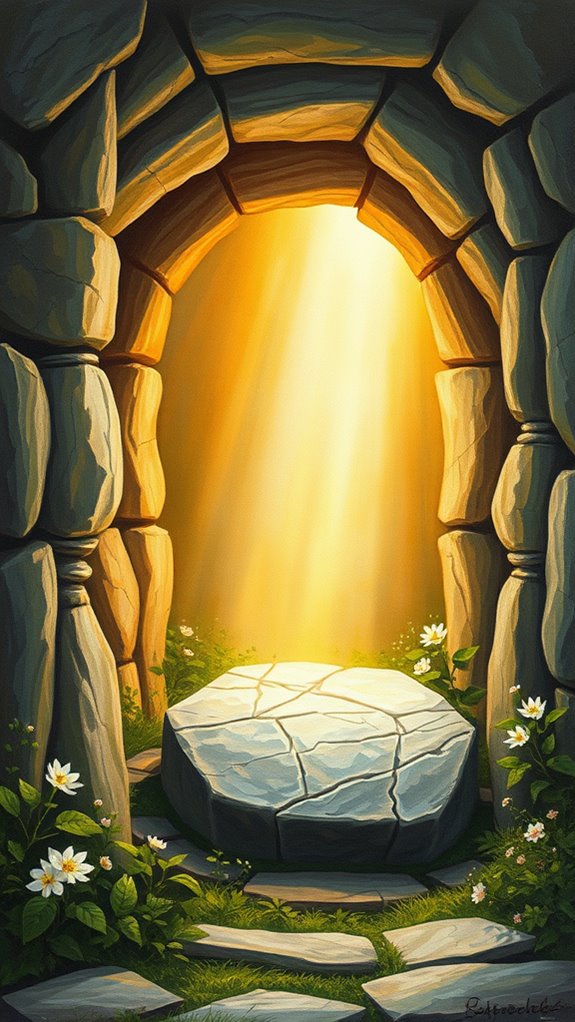 jesus tomb acrylic artwork