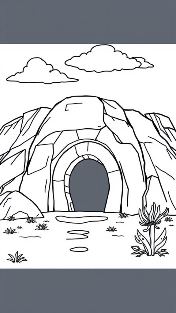 jesus tomb coloring activity