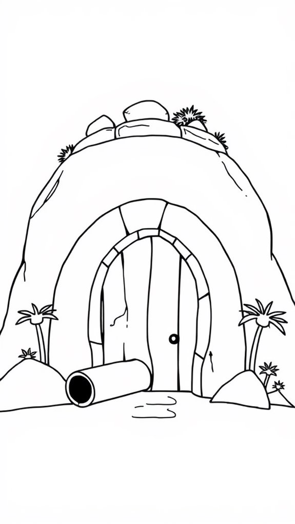 jesus tomb coloring page