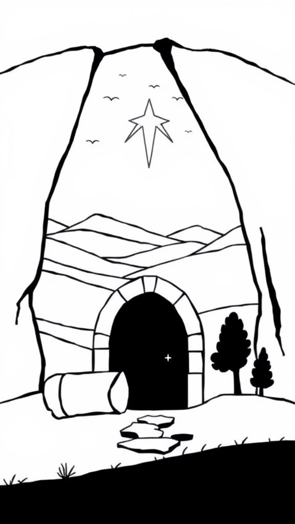 jesus tomb coloring page
