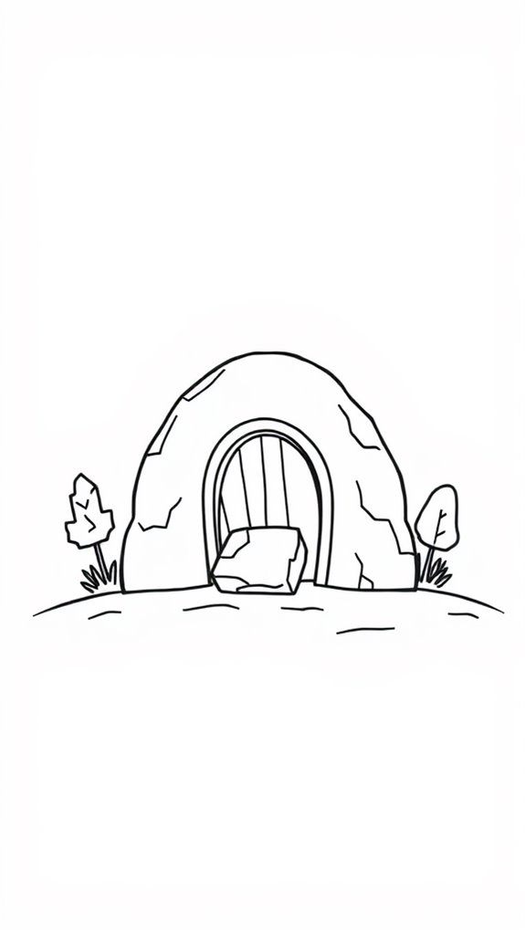 jesus tomb coloring page