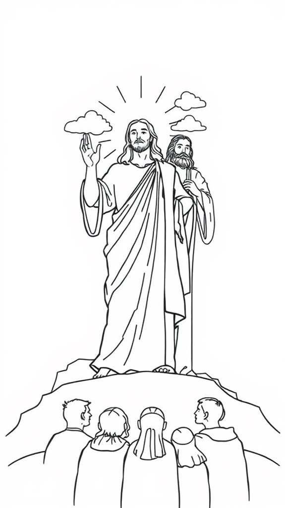 jesus transfiguration coloring activity