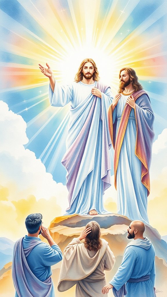 jesus transfiguration watercolor art