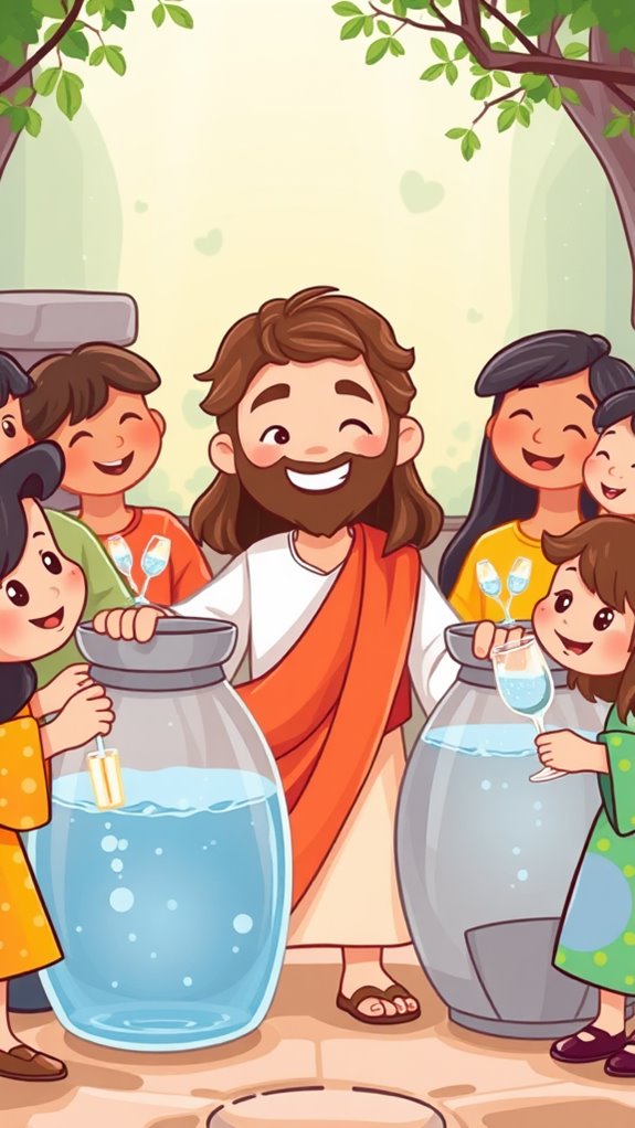 jesus transforms water creatively