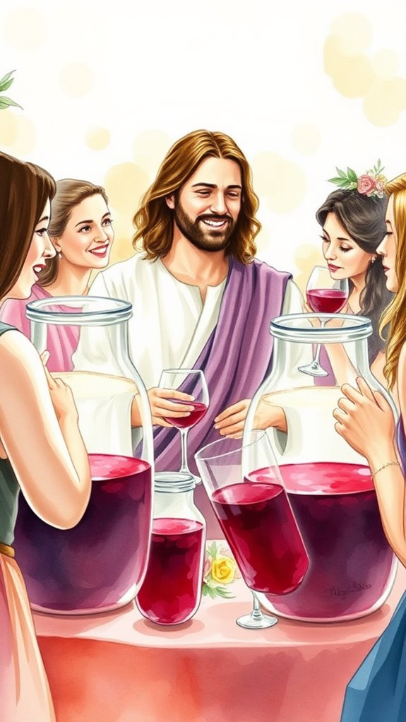 jesus transforms water into wine