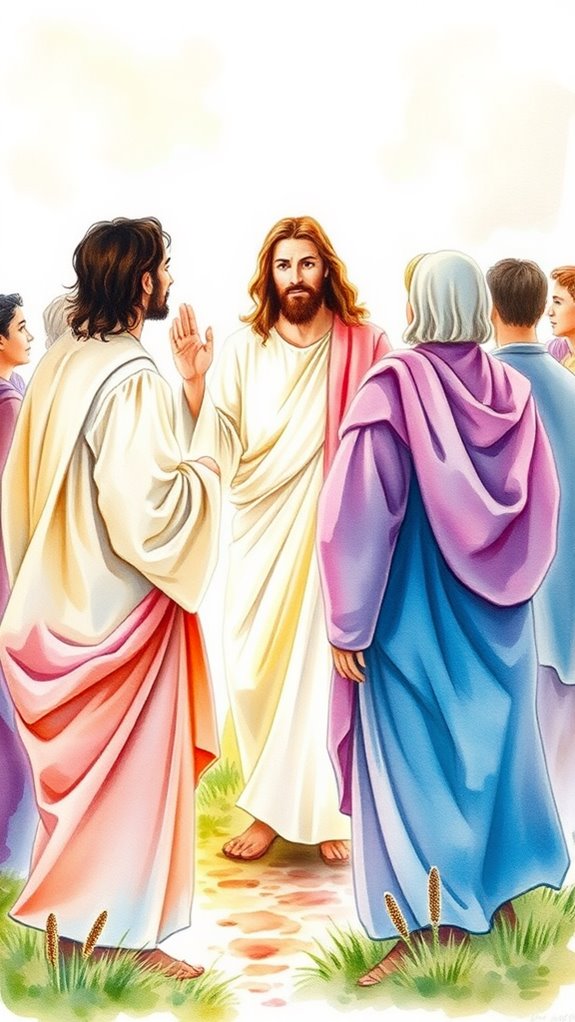 jesus visits disciples watercolor