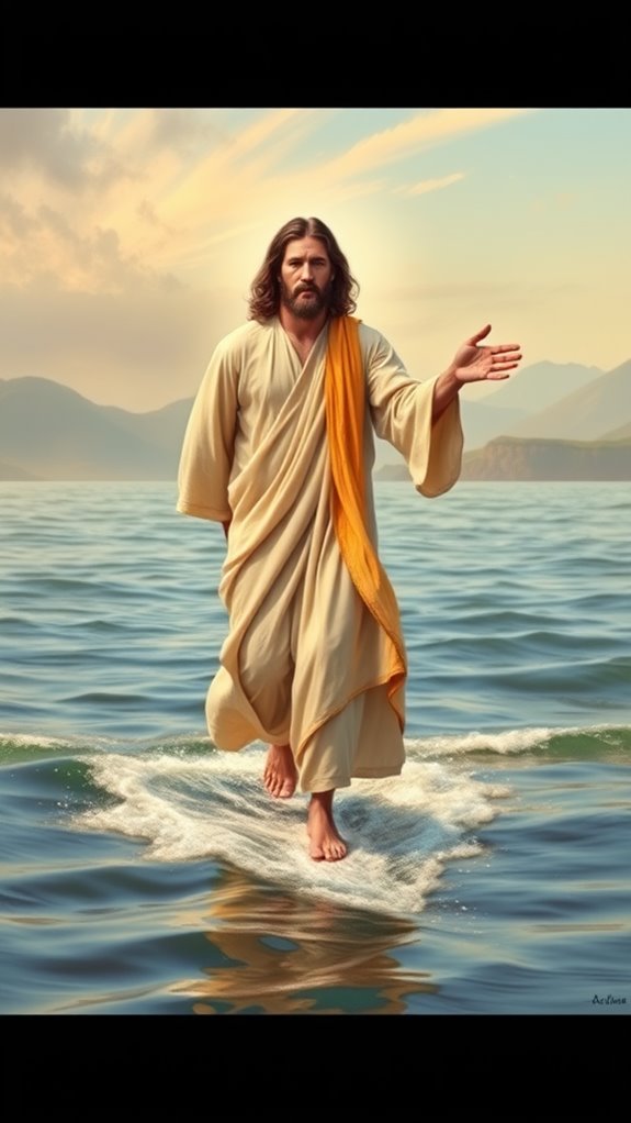 jesus walking on water