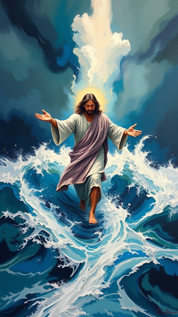 jesus walking on water