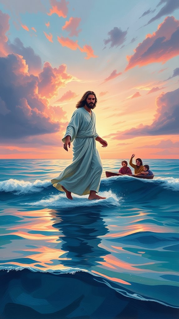 jesus walking on water