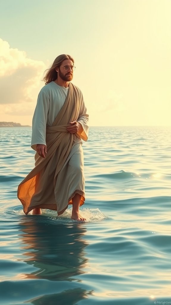 jesus walking on water