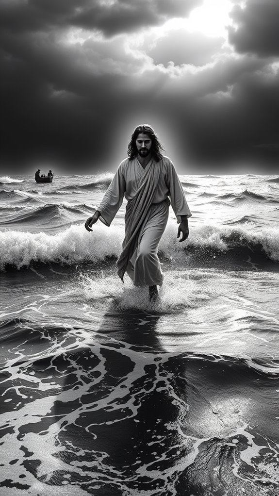 jesus walking on water
