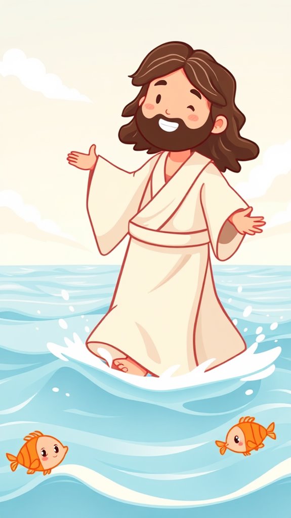 jesus walking on water