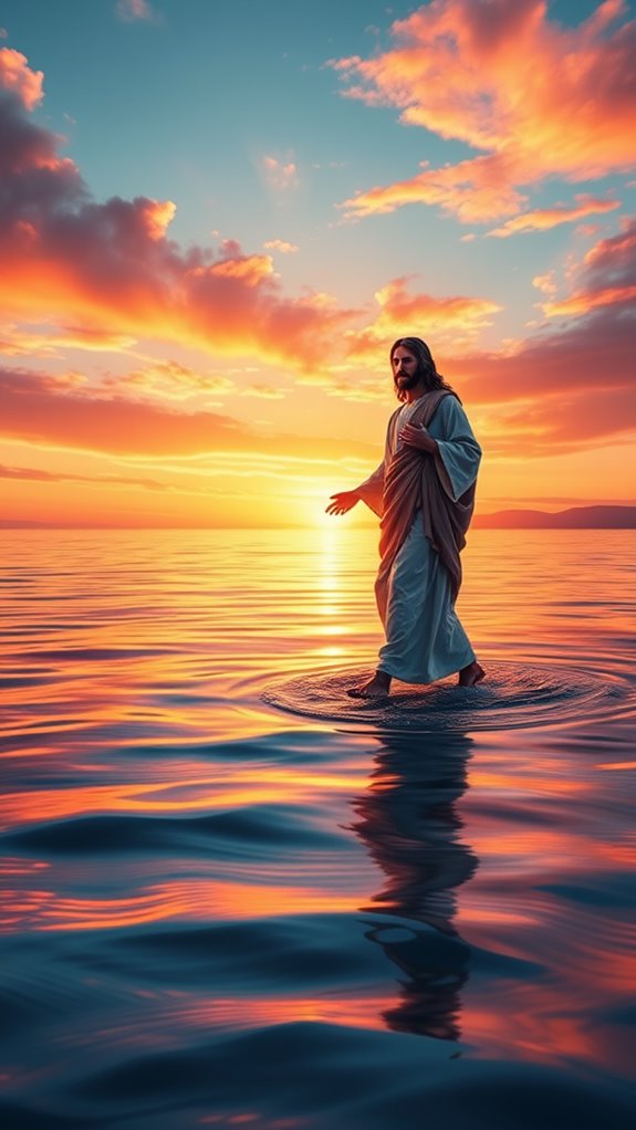 jesus walking on water