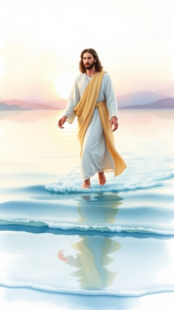 jesus walking on water