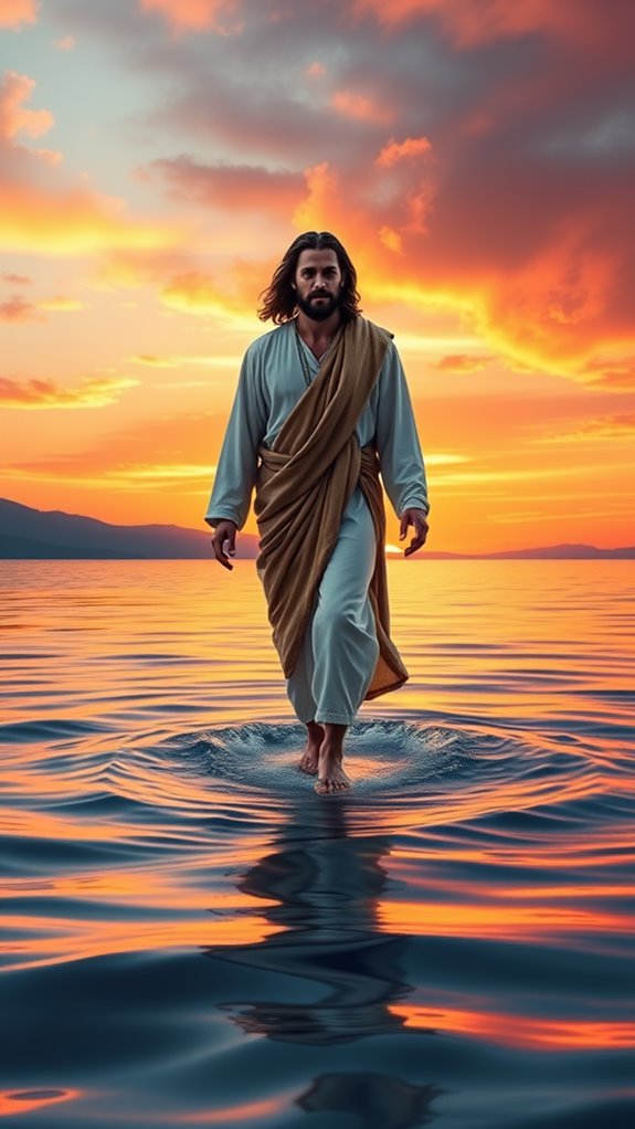 jesus walking on water