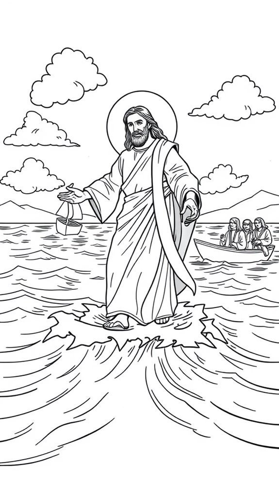 jesus walking on water