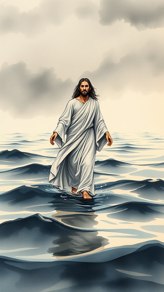 jesus walks on water