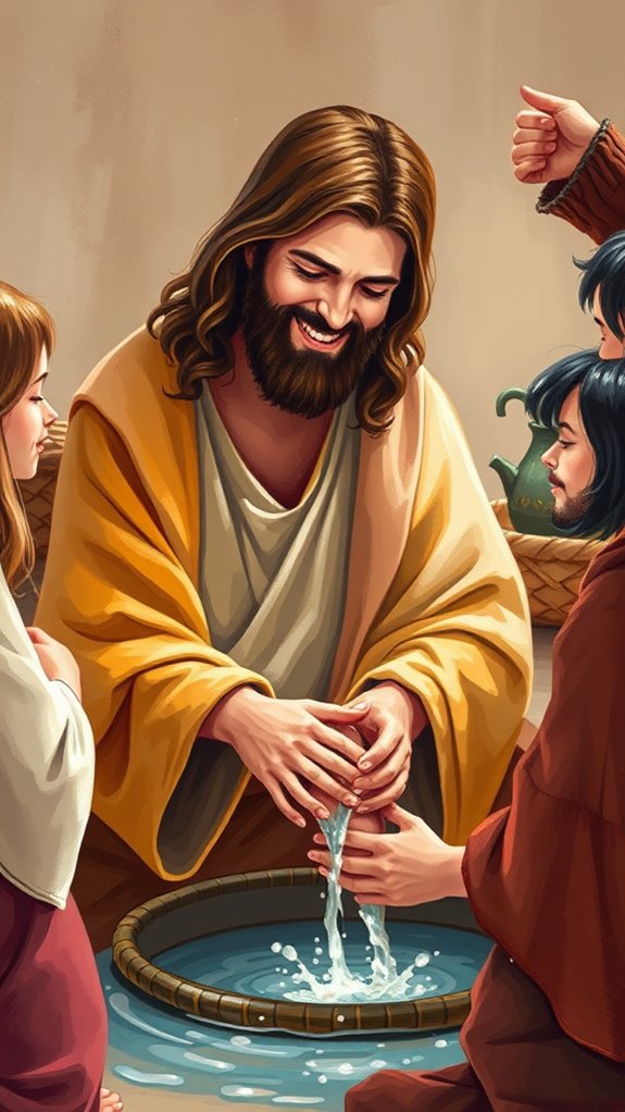 jesus washing feet artwork