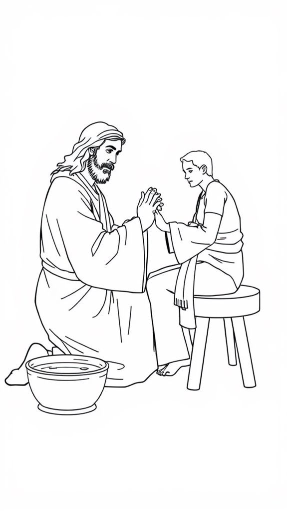 12 Jesus Washing Feet Coloring - Jesus Washing Feet Coloring Page