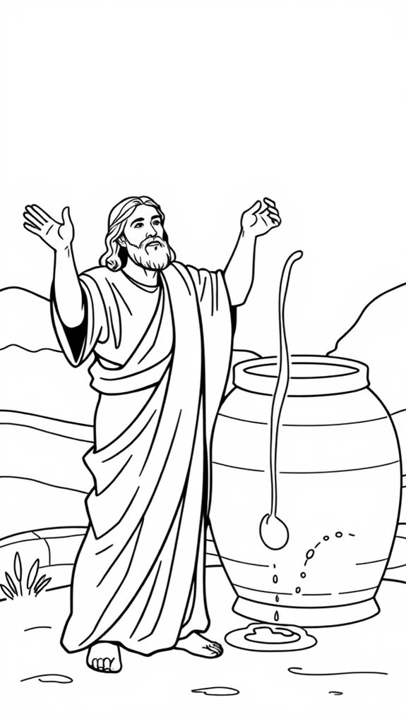 jesus water wine clipart