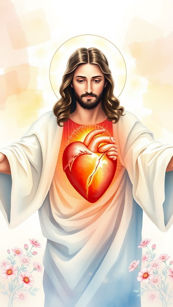jesus watercolor art piece