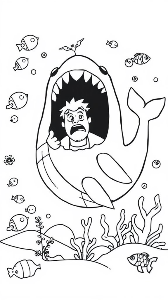 jonah whale coloring activity