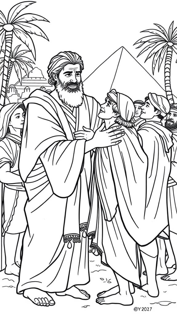 joseph family reunion coloring