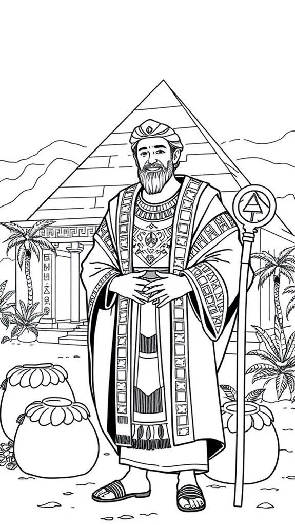 joseph in egypt coloring page