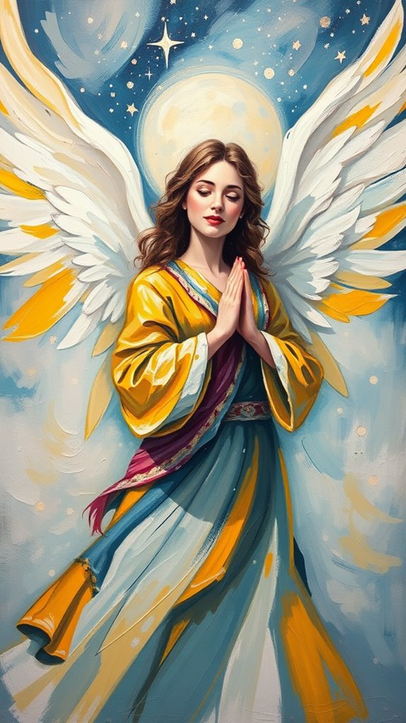 joyful festive angel art