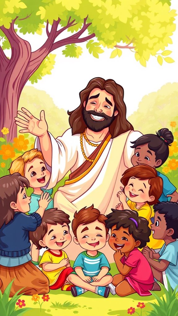 joyful jesus and children
