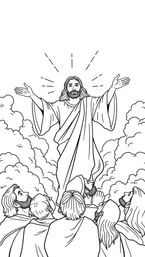 12 Jesus Ascension Coloring Pages - Joyful Jesus Ascension Coloring 