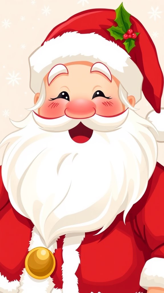 joyful santa claus clipart