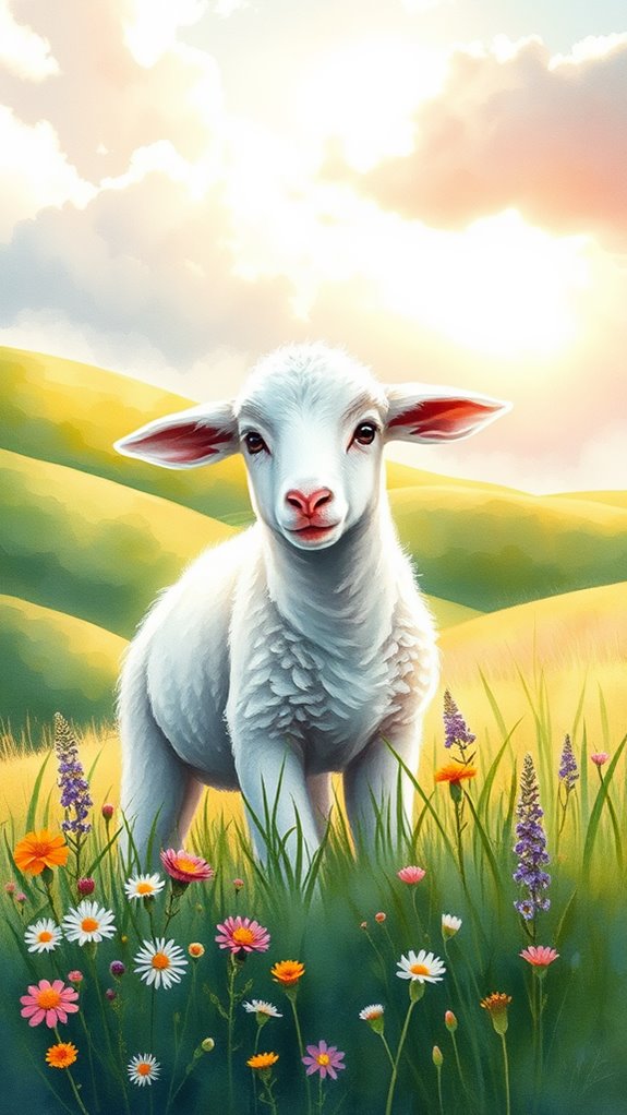 lamb of god watercolor artwork