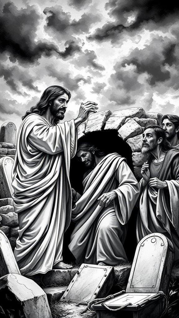 lazarus resurrection black and white