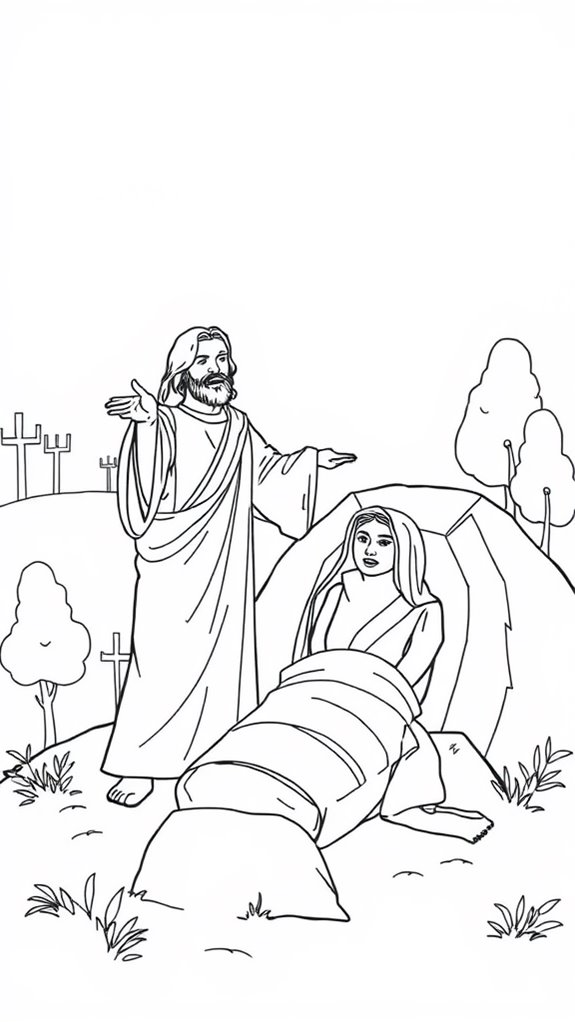 lazarus resurrection coloring page