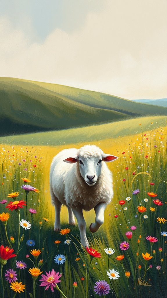 lost sheep oil painting