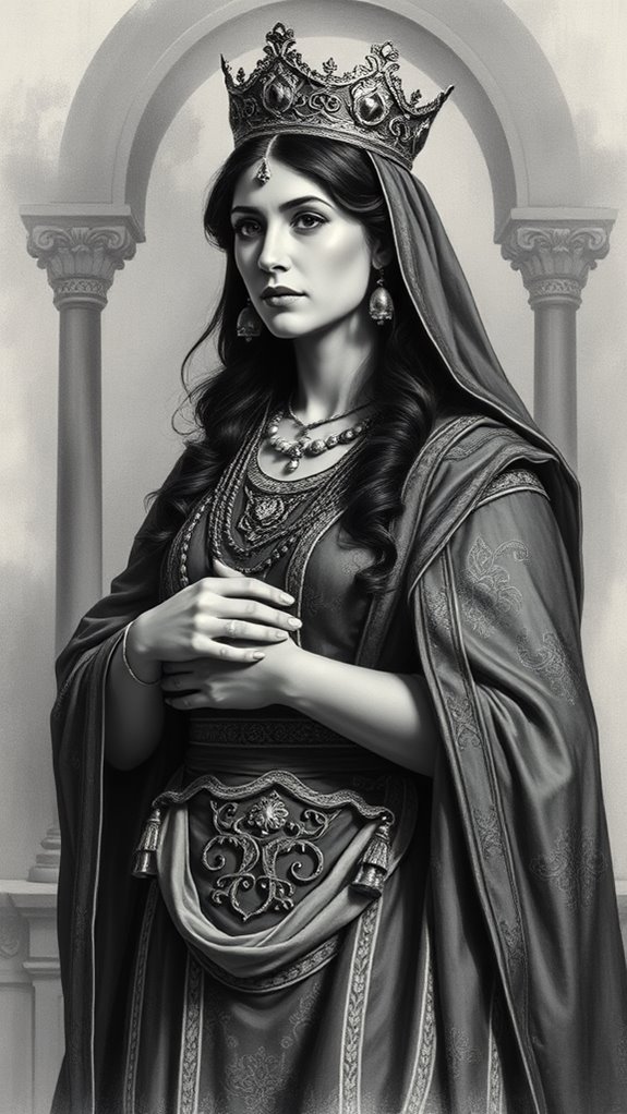 majestic esther charcoal artwork