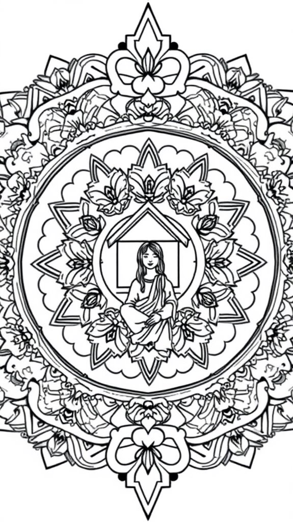 mandala coloring page design
