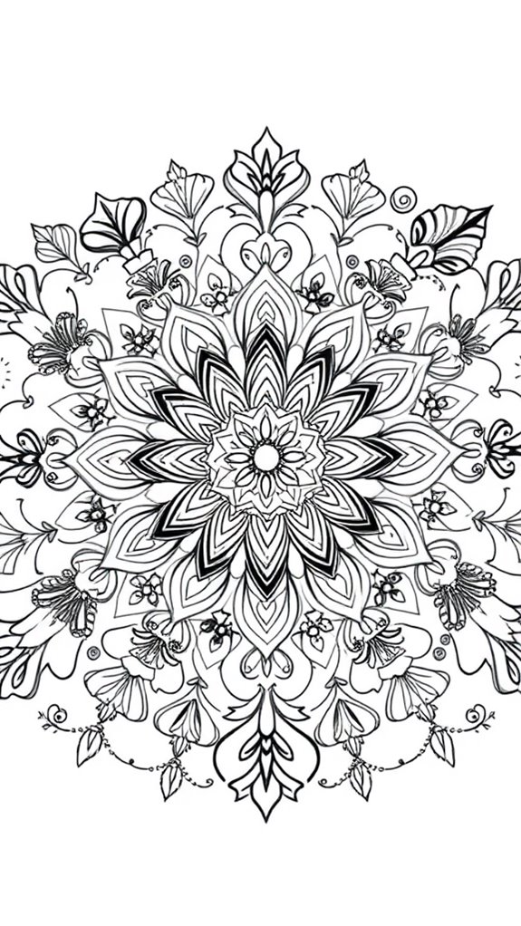 mandala inspired coloring page