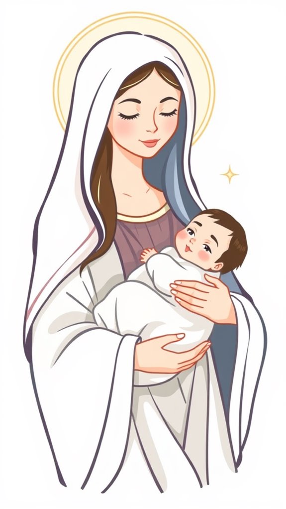mary and baby jesus