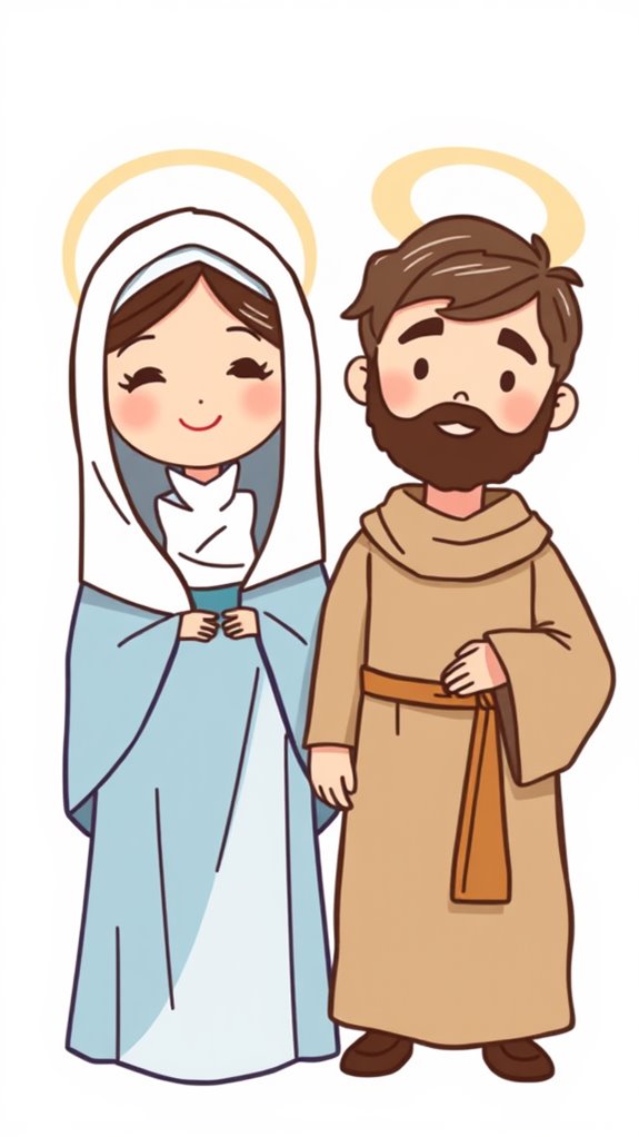 mary and joseph clipart