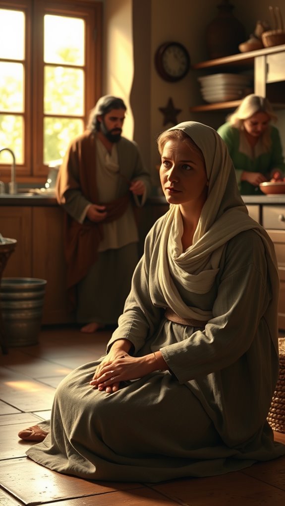 mary and martha depicted