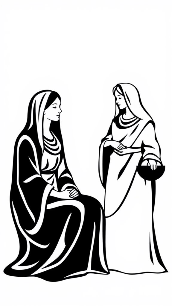 mary and martha silhouette