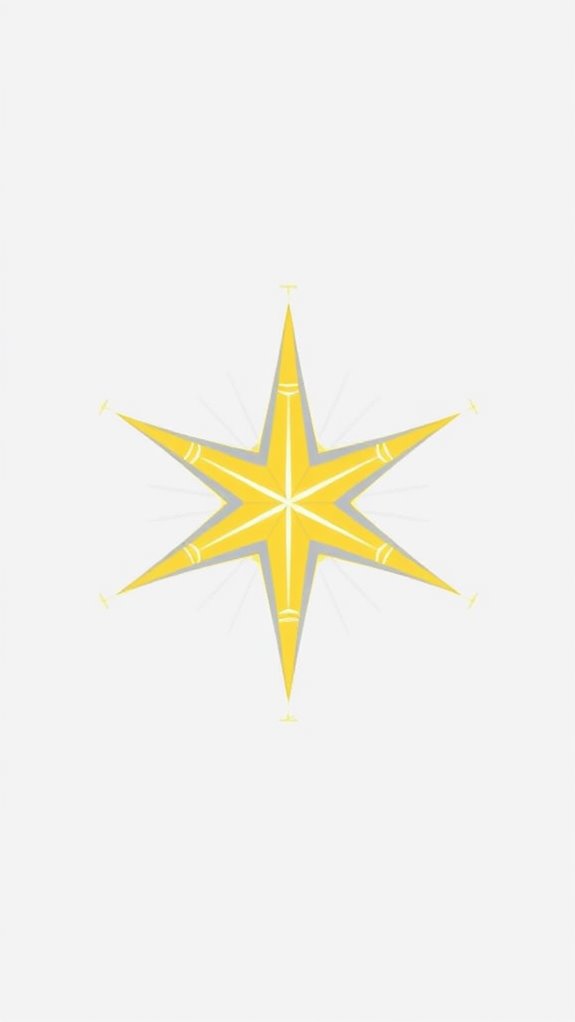 minimalist bethlehem star clipart